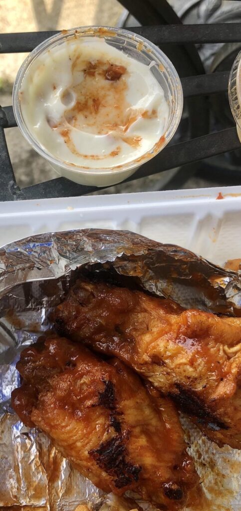 Wings so good even the blue cheese is smiling