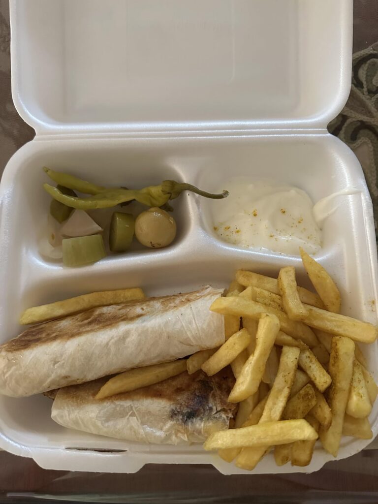 Am I right to assume this Shish Tawook wrap and fries is around 1000 calories?