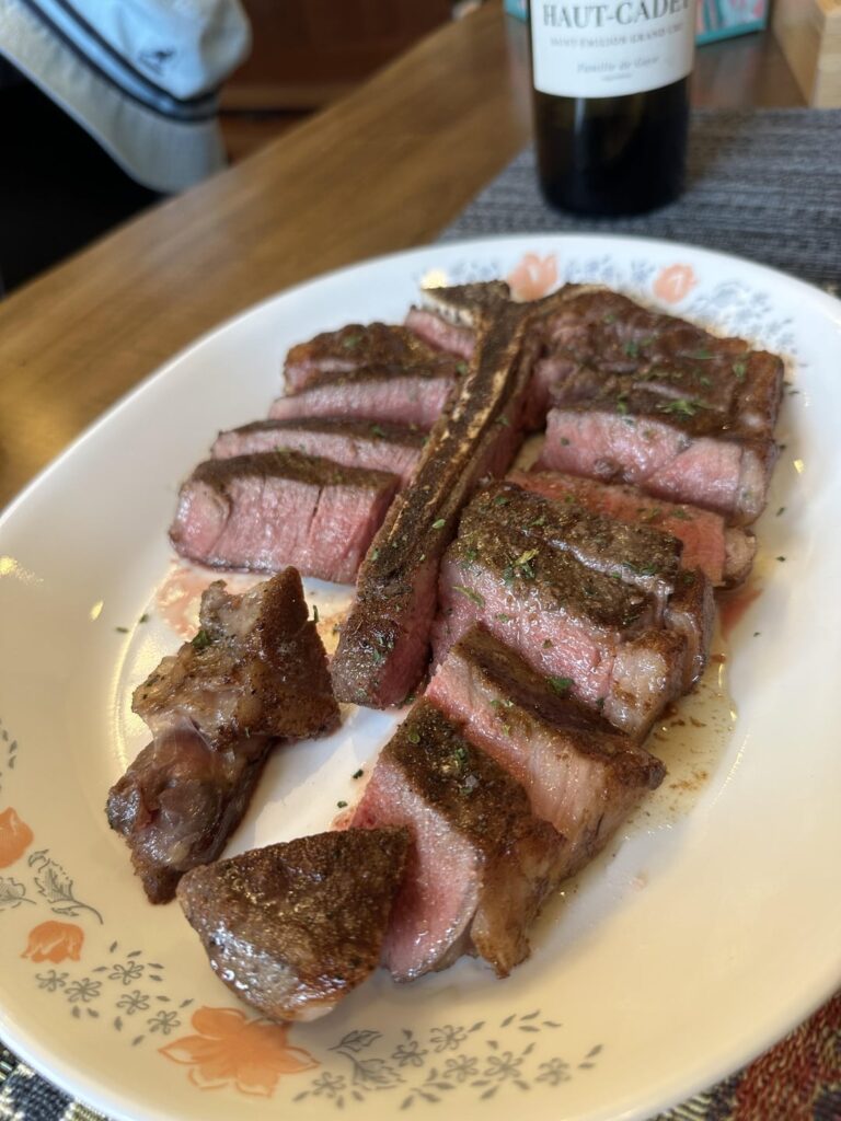 Porterhouse sous vide surf n turf