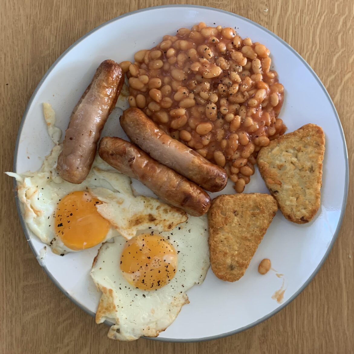 Fry up using only stuff I had in, my flat, Glasgow
