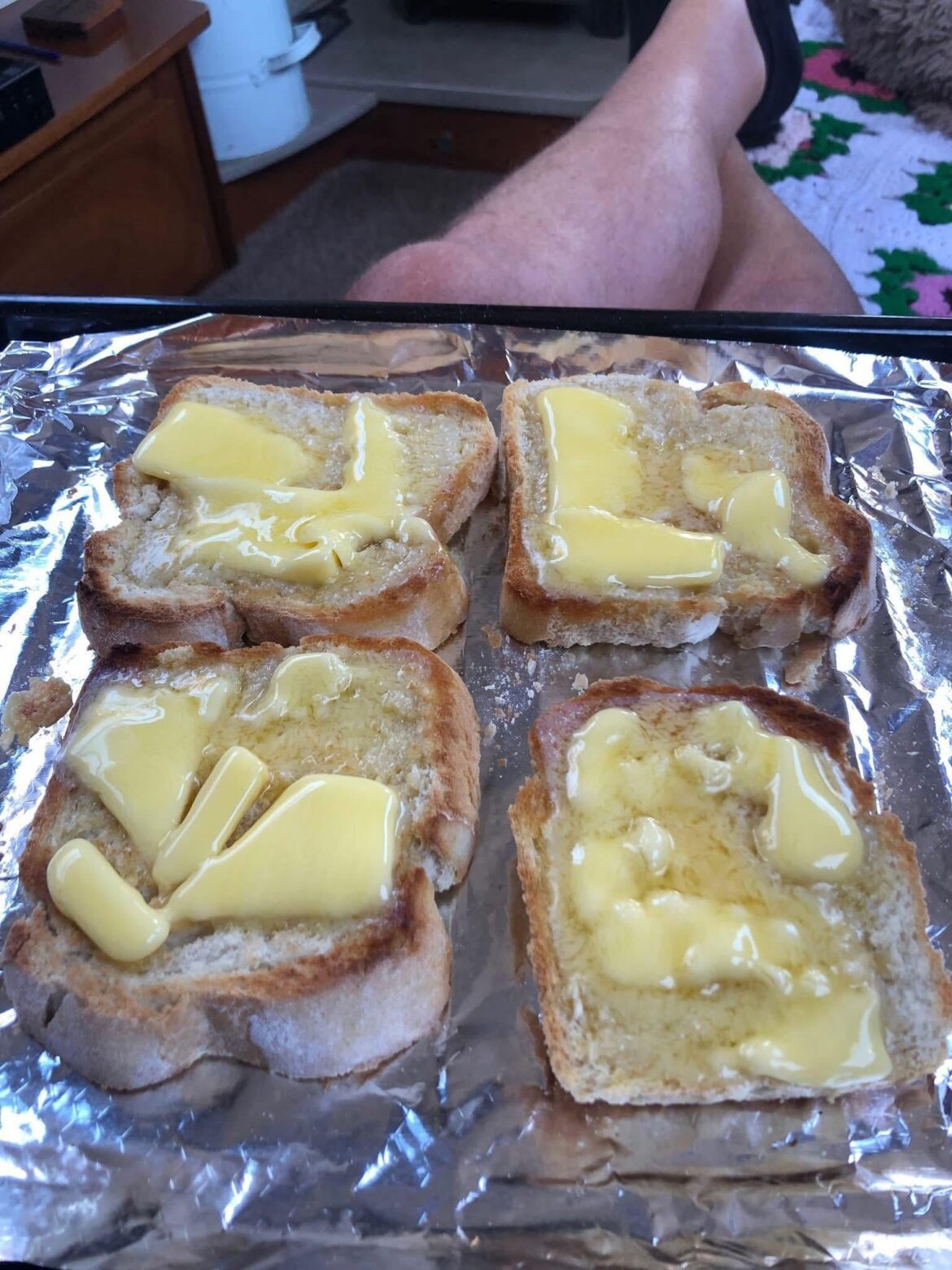 Hot buttered toast haha!