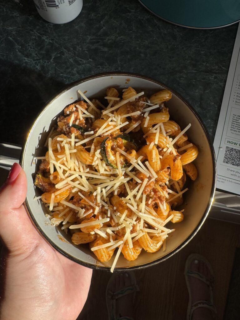 Pork Sausage Cavatappi Bolognese