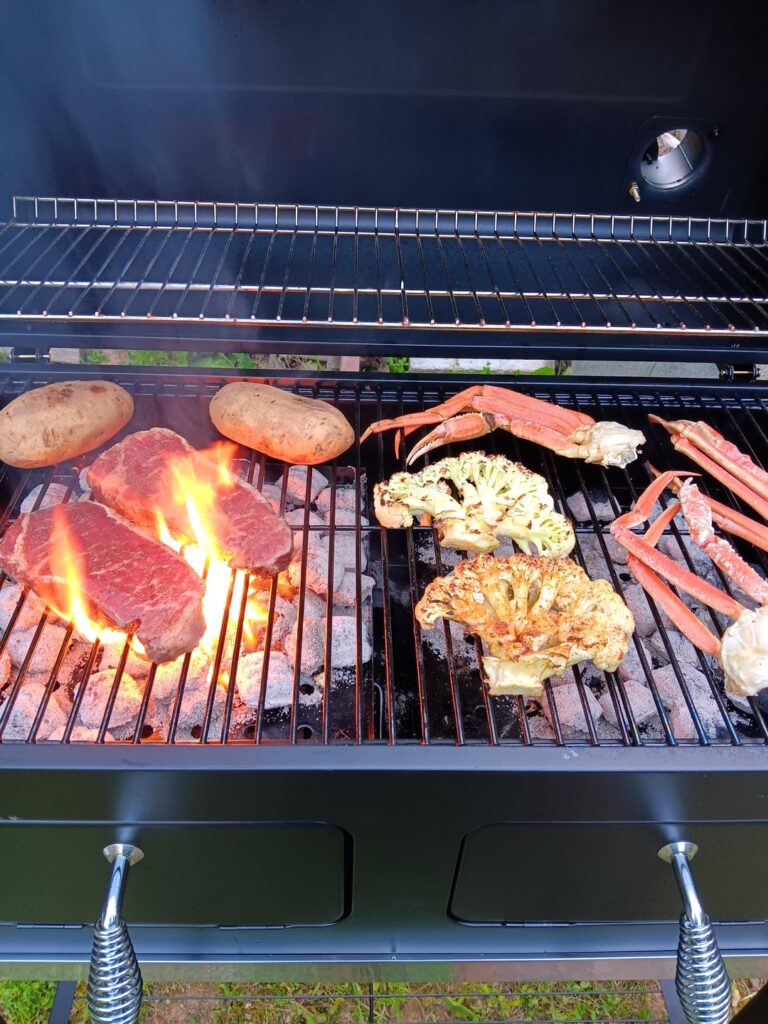 Baked while grilling...