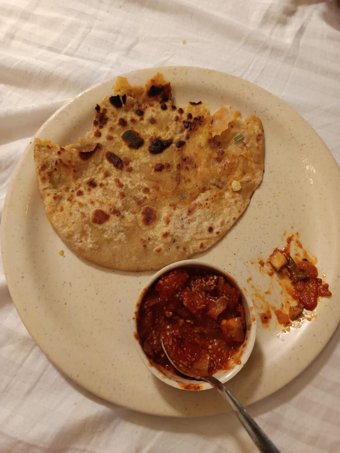 Aalu parantha and achar 😋
