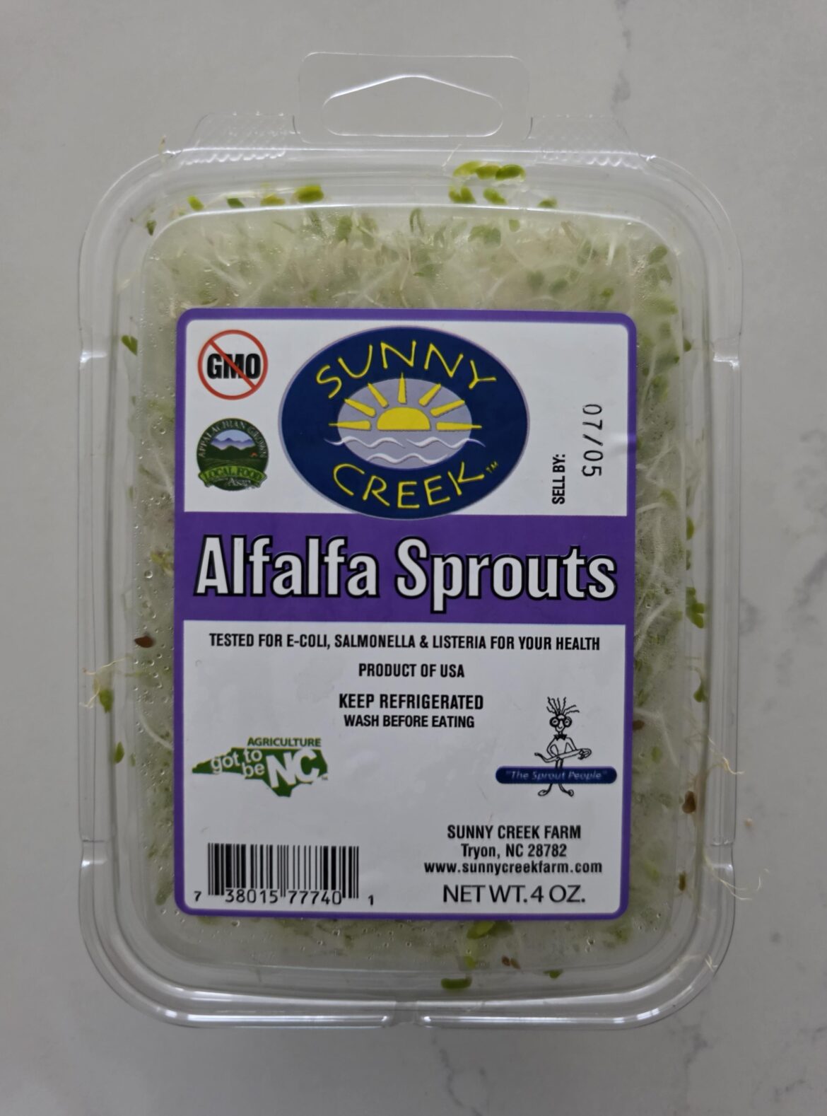 Paranoid after eating alfalfa sprouts