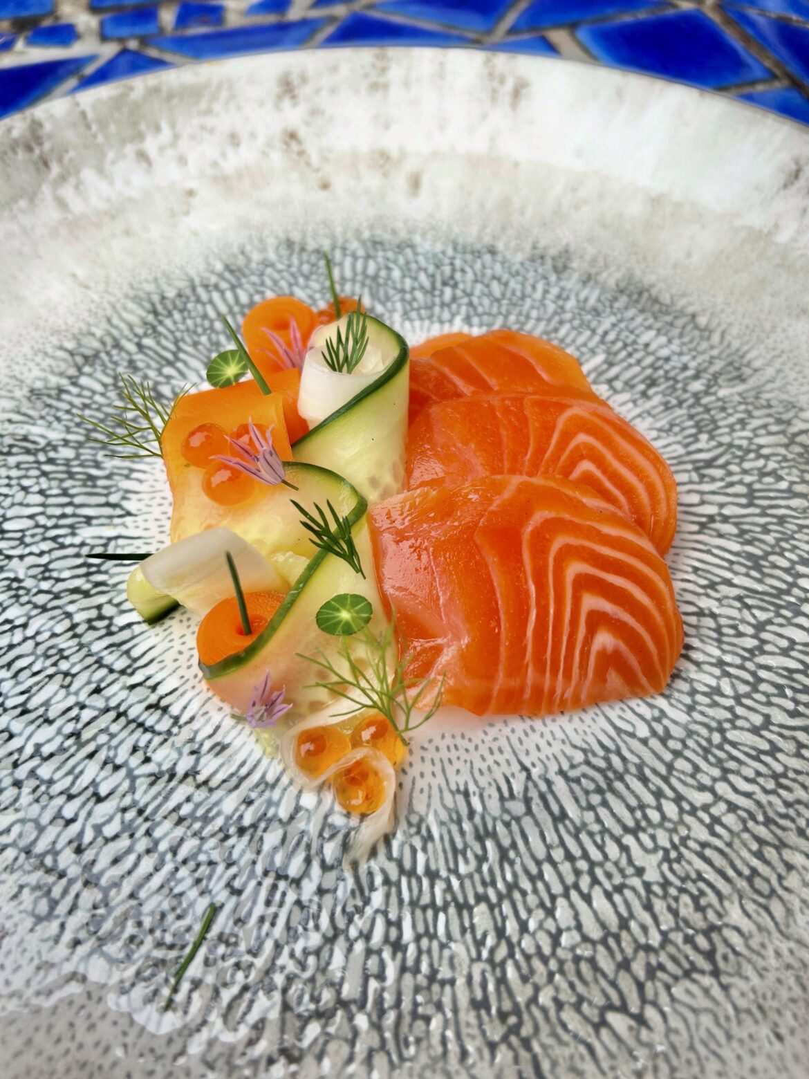 Cured trout and pickles