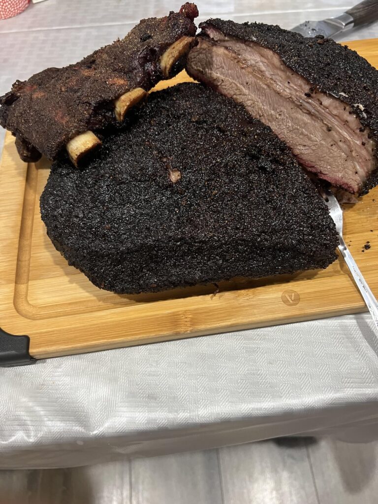 Smoke a brisket and some beef back ribs for my dad as his father's day present