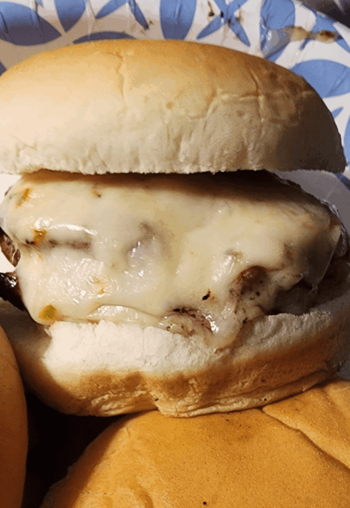 Just really basic barbecued cheeseburgers.