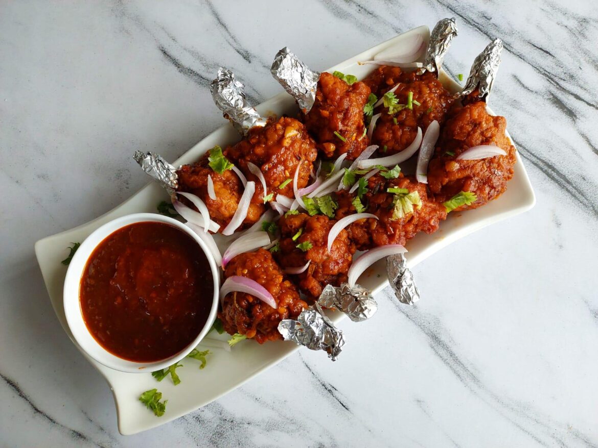 [OC] Schezwan Chicken Lollipop