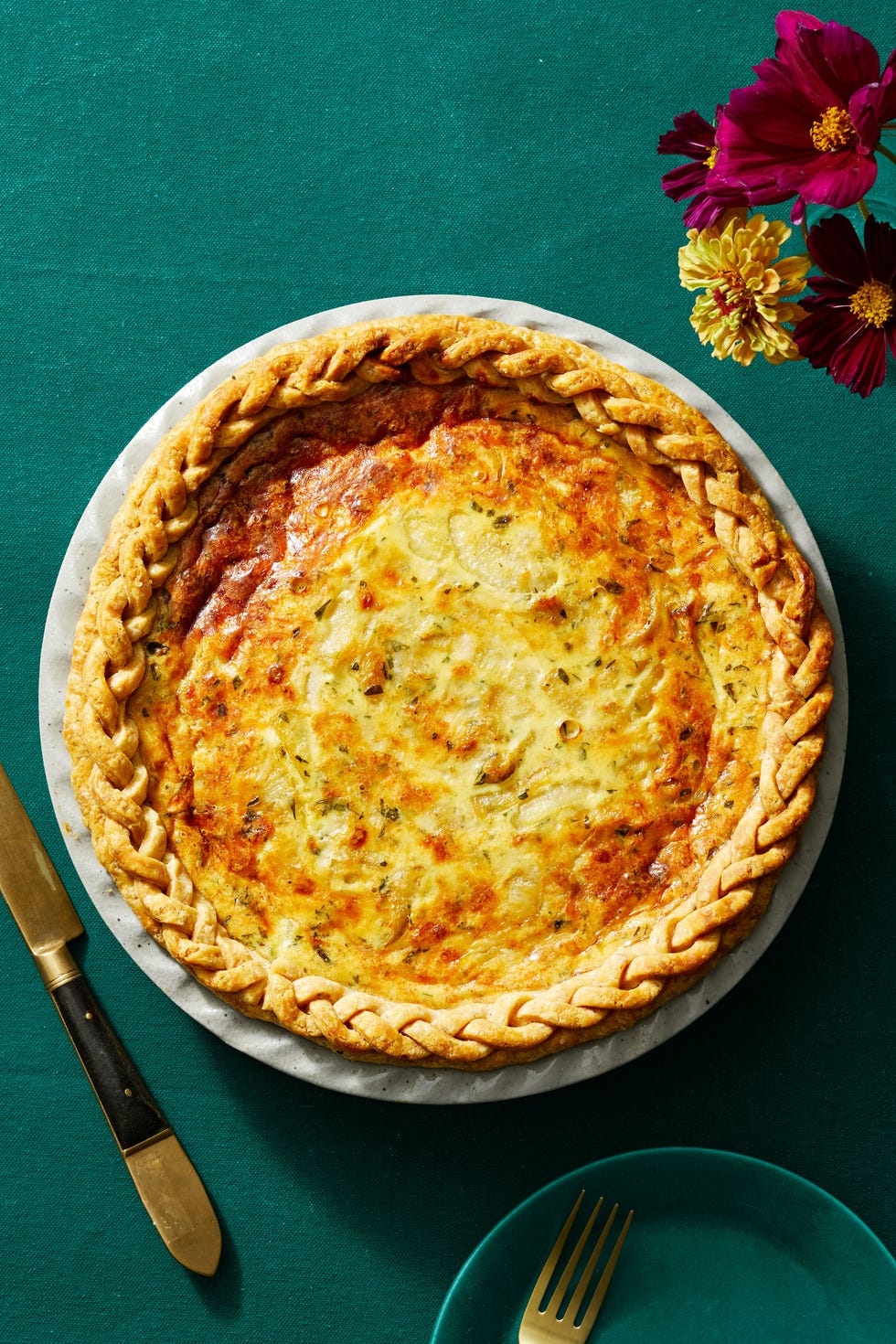 onion and gruyere quiche