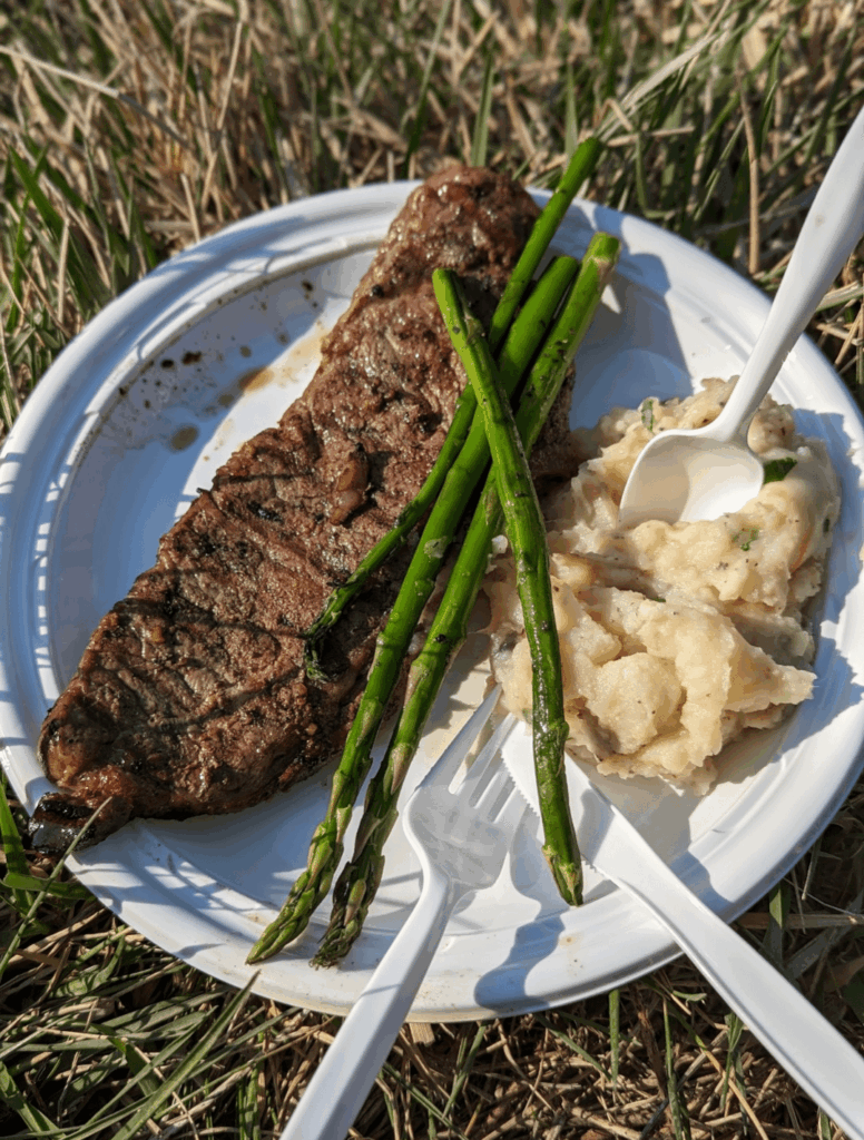 Army gave us steaks in the field