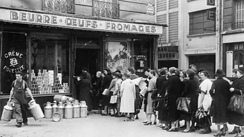 Alamy When France was occupied, staples like cheese, bread and meat rationed (Credit: Alamy)