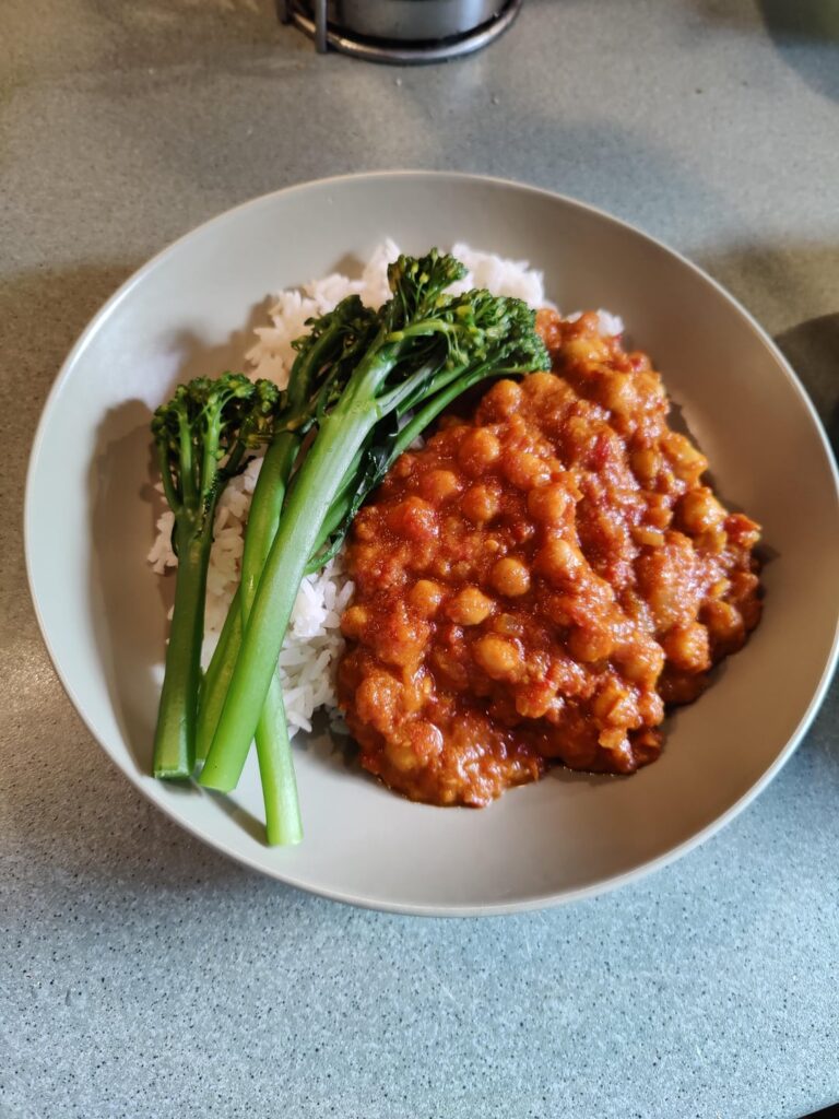 Chickpea and coconut curry