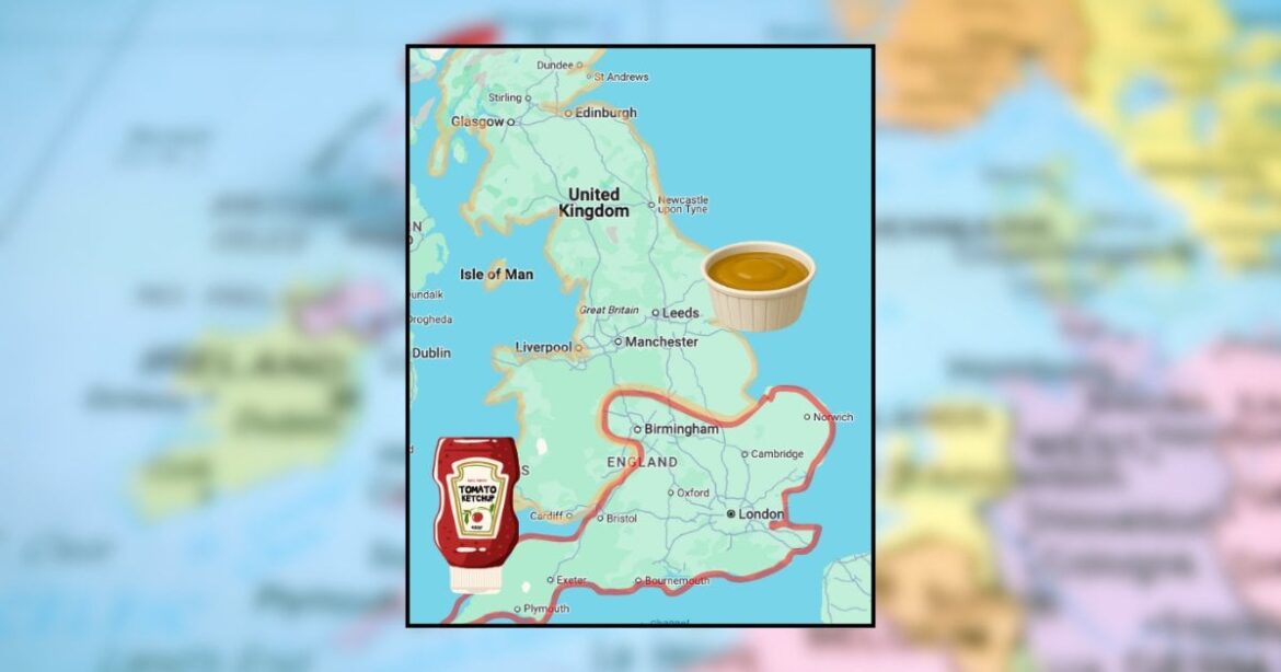 This new map shows whether you’re northern or southern based on what you dip your chips in