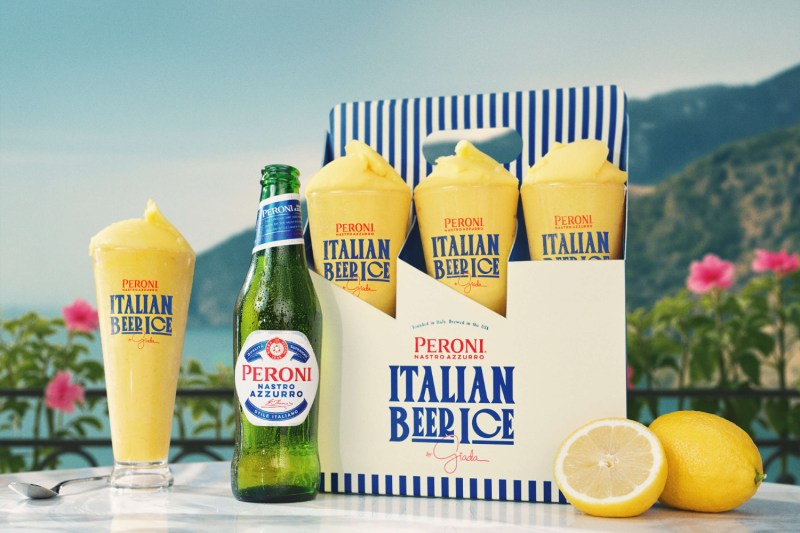 Peroni shaved Italian beer ice.