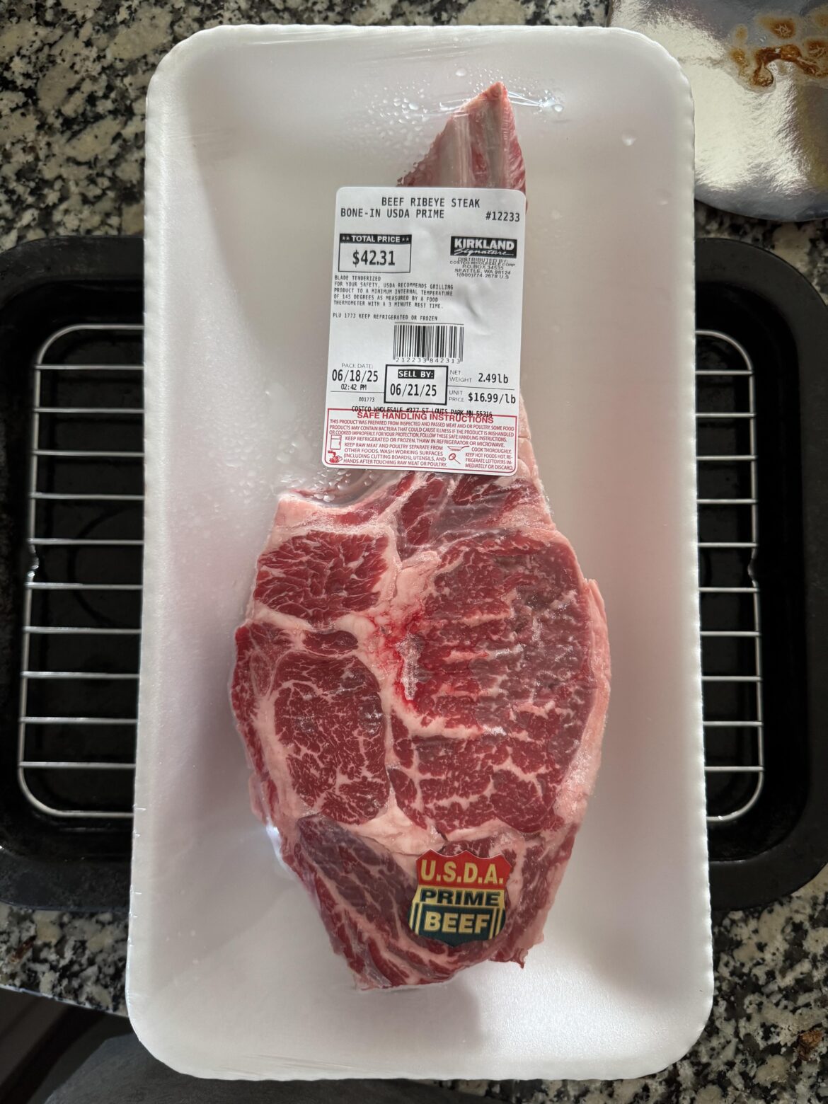 Smoked a Prime Tomahawk Ribeye from Costco today on my Weber Summit Kamado. It was so good!