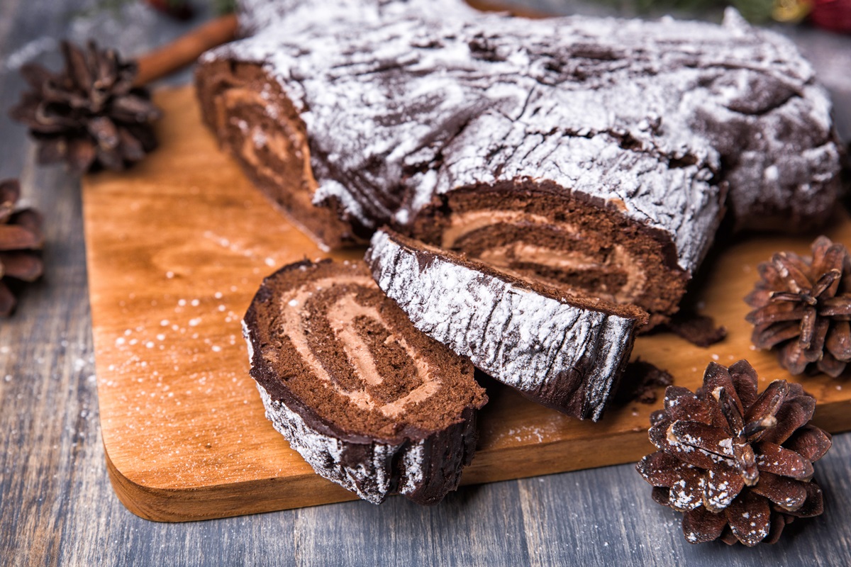Dairy-Free Yule Log Cake Recipe (Bûche de Noël) - it's creamless, butterless, and even flourless. It also happens to be naturally gluten-free, nut-free, and soy-free, but delicious and decadent!