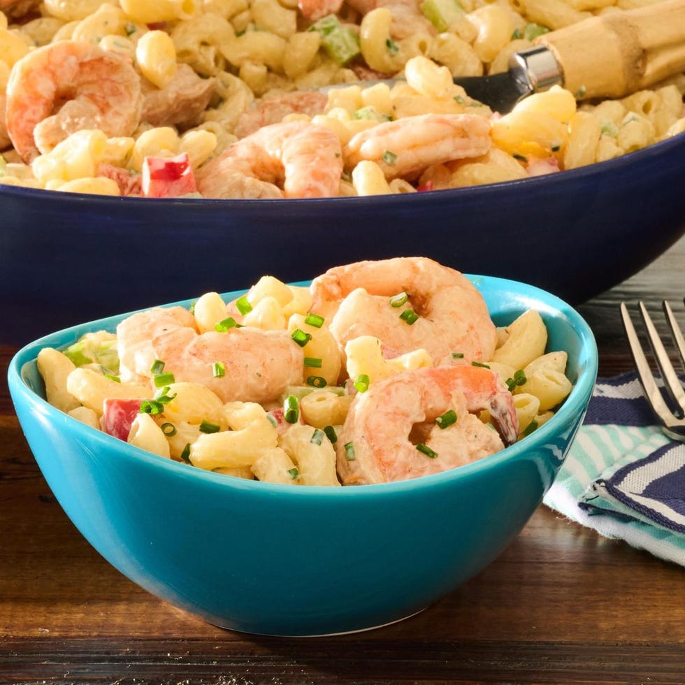 shrimp pasta salad pool party food