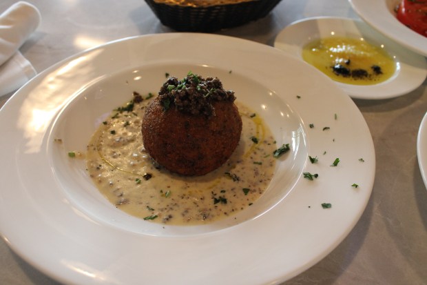 The Mushroom Truffle Risotto from Ascione Bistro and Bar, located at 8000 N. Lincoln Ave, Skokie. (Richard Requena/Pioneer Press)