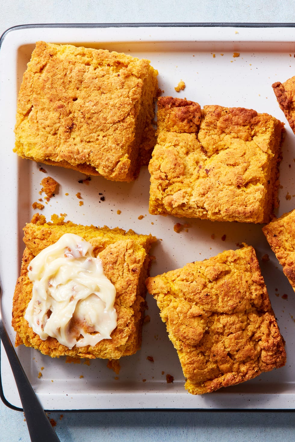 pumpkin biscuit bake topped with butter
