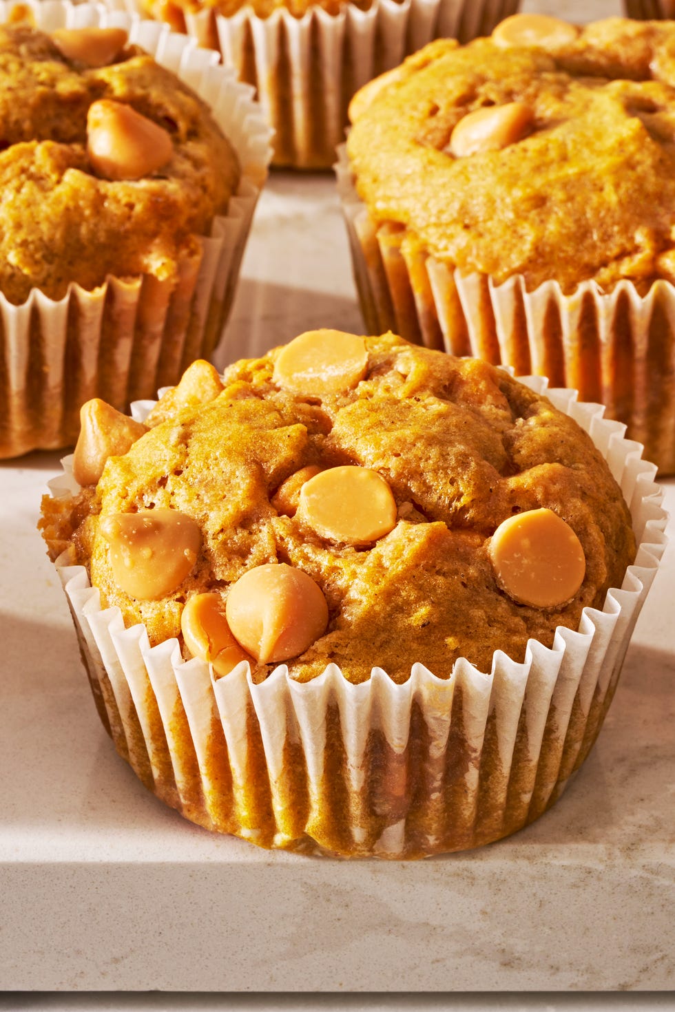 pumpkin muffins with butterscotch chips