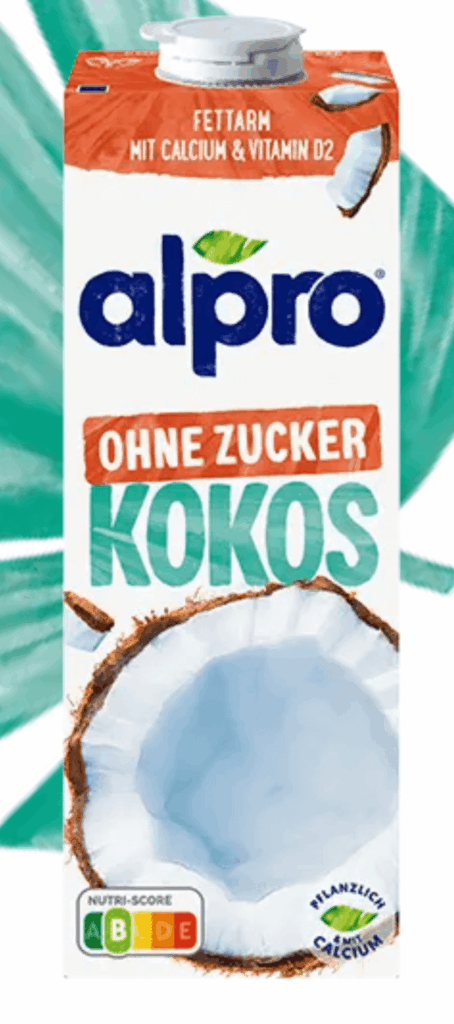 USA alternative to Alpro Kokos ohne Zucker (no sugar coconut drink)
