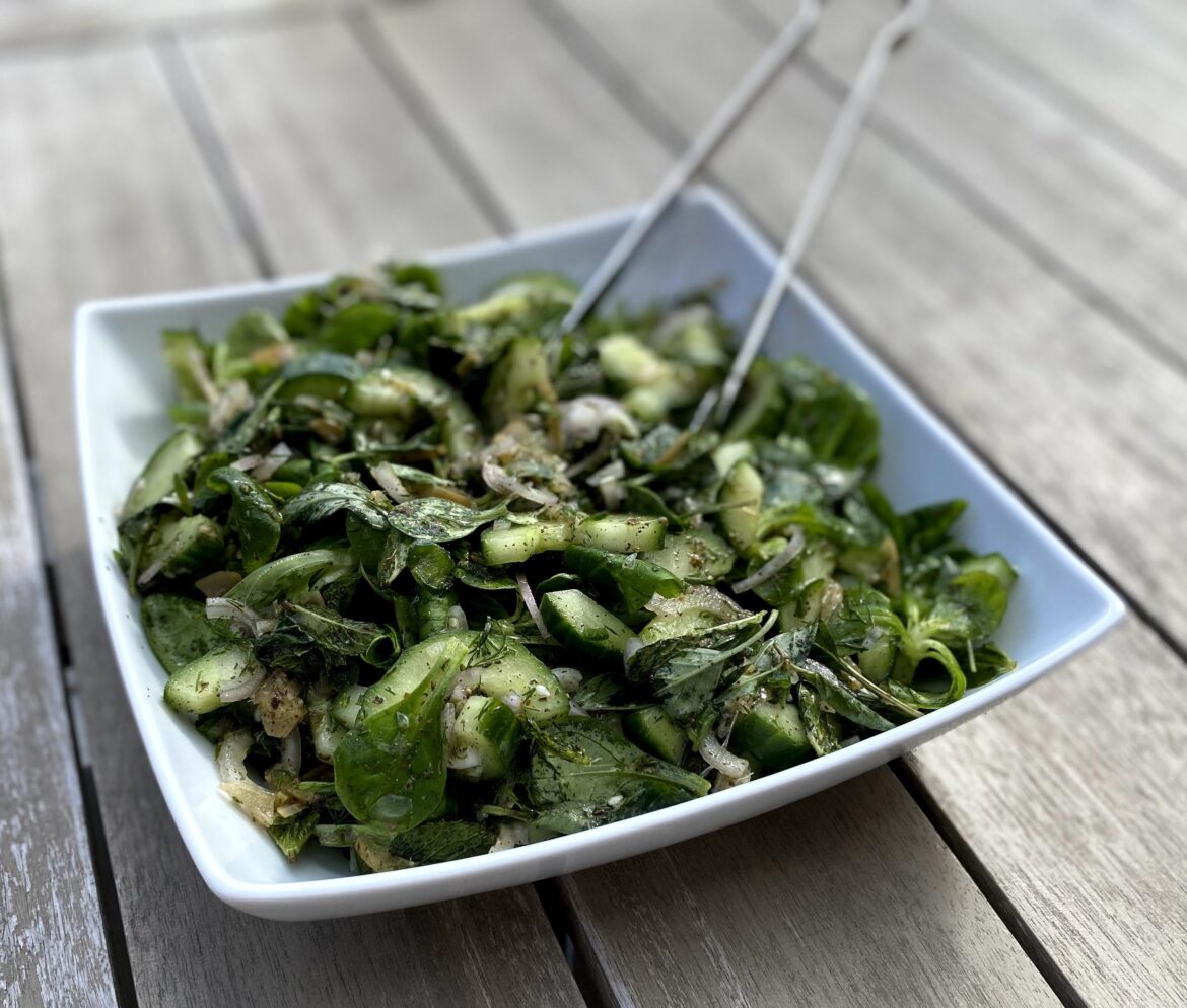 Absolutely love this ‘Cucumber, Za’atar & Preserved Lemon Salad’