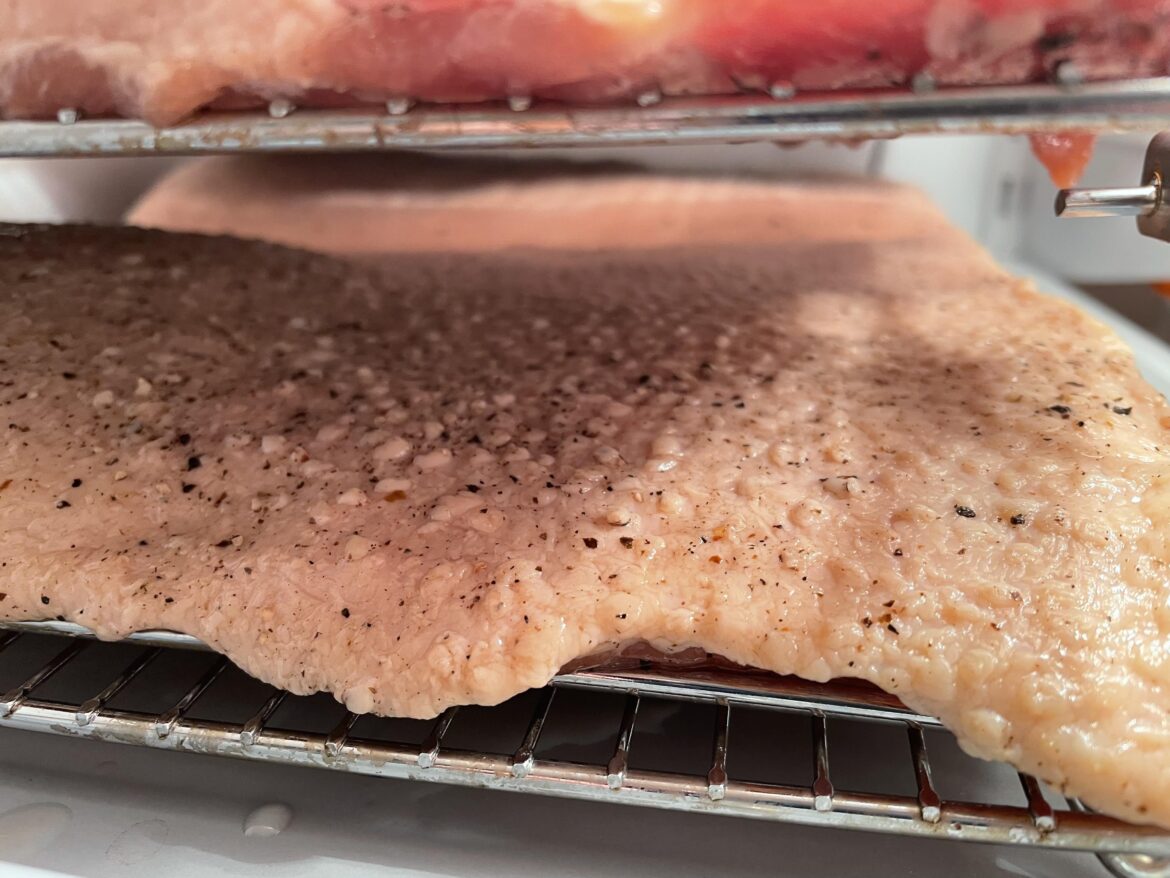 Belly for bacon - is this actually skinless / need to be trimmed?