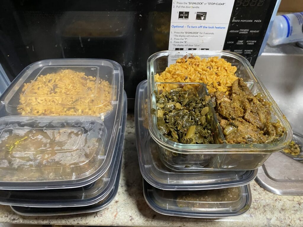 I made me some Jamaican curry goat and Dominican Rice to last me until my vacation this week.