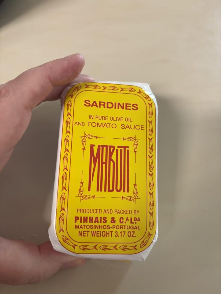 Mabuti Tomato Sauce Sardines Filipino Ginisang Style, served over Jasmine Rice