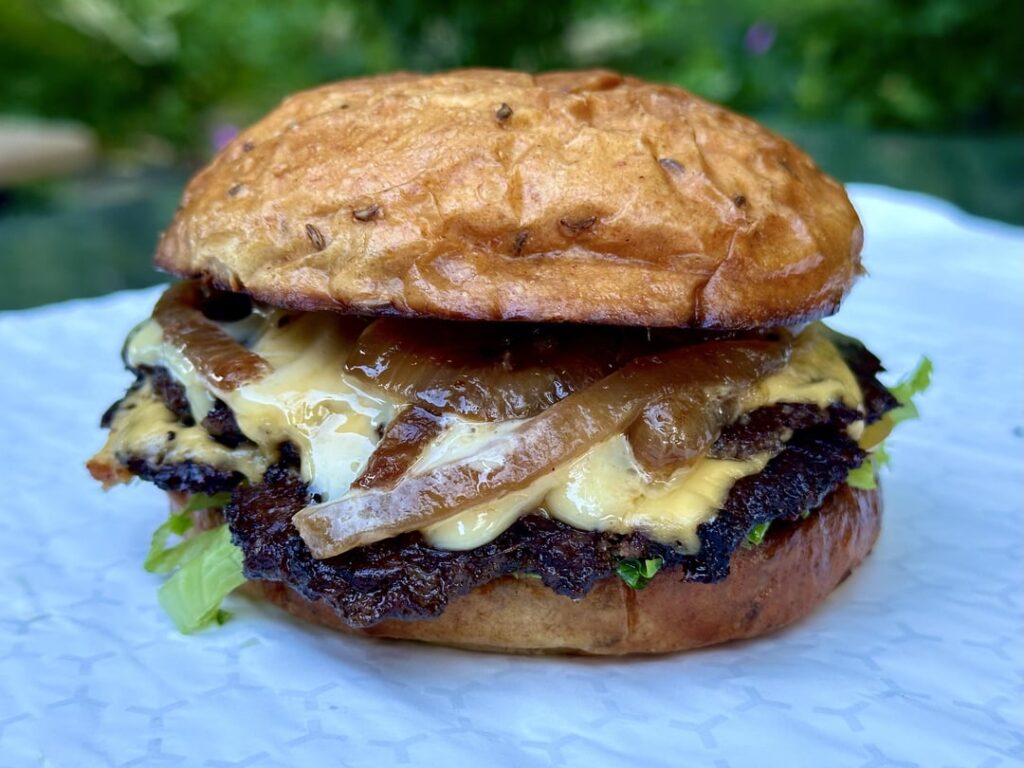 Homemade smash burger