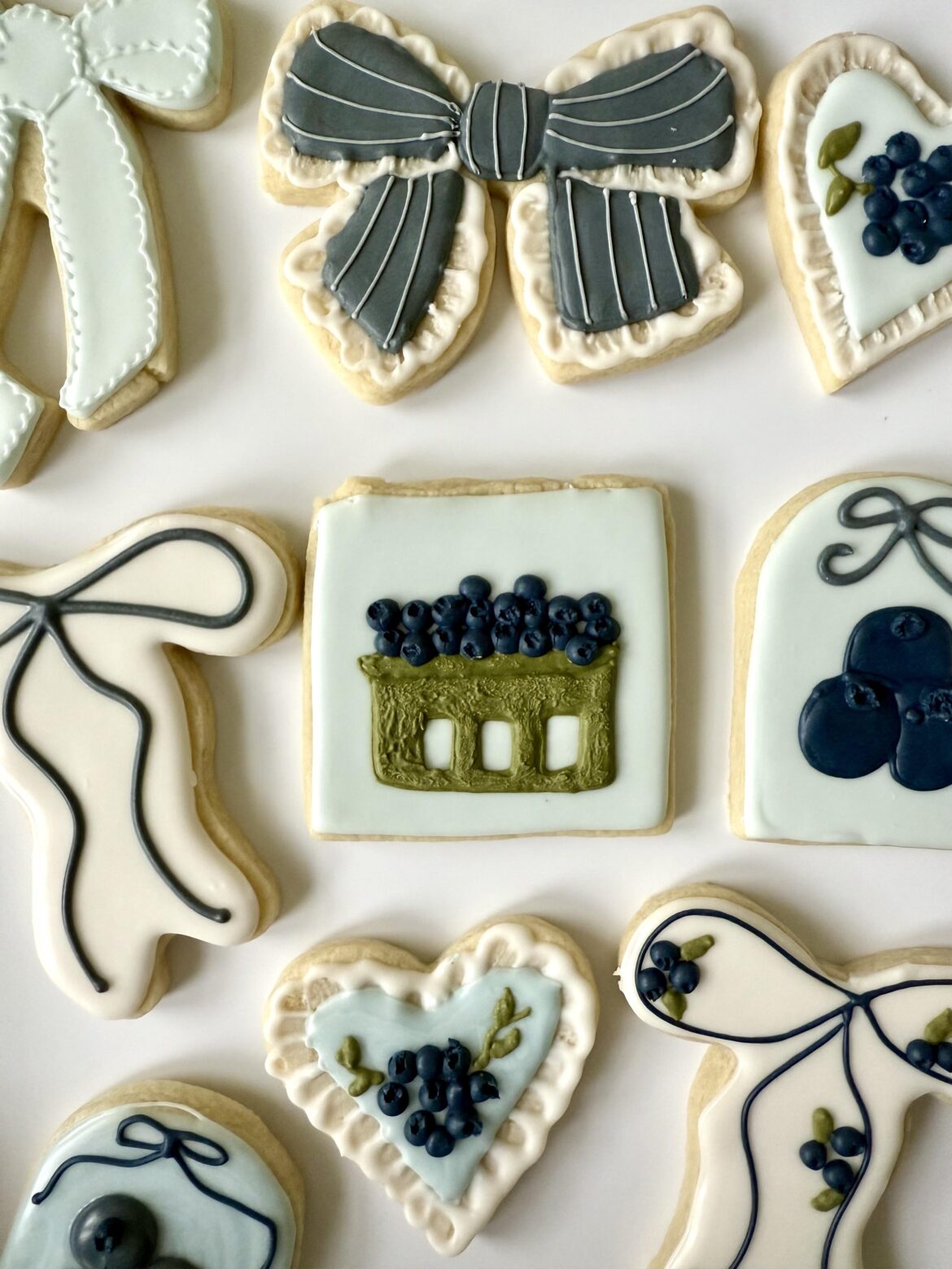 berries and bows on lemon dough