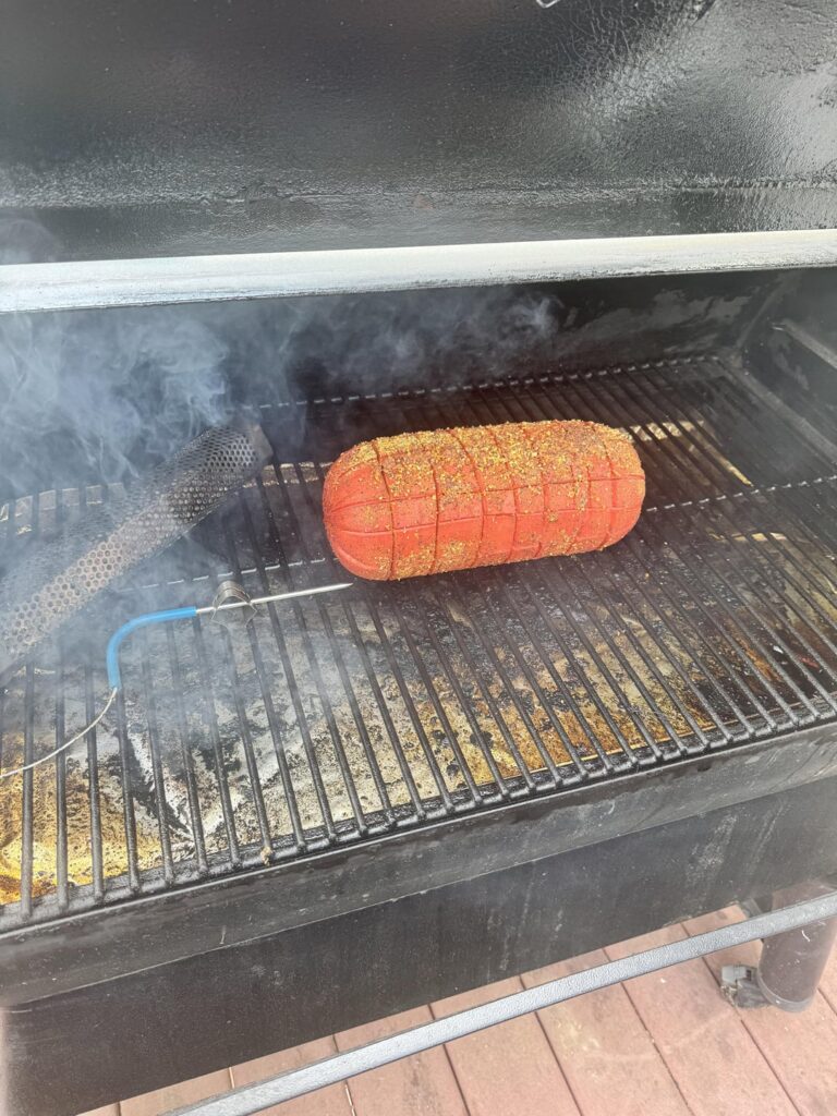 1st attempt at smoked bologna