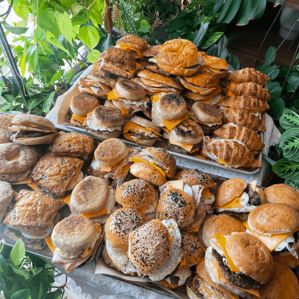 Meal prepped breakfast sandwiches for sister in law and her children