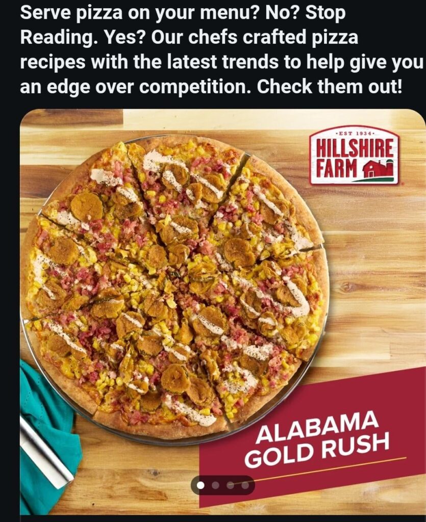 This ad put CORN ON PIZZA. Whyyyy