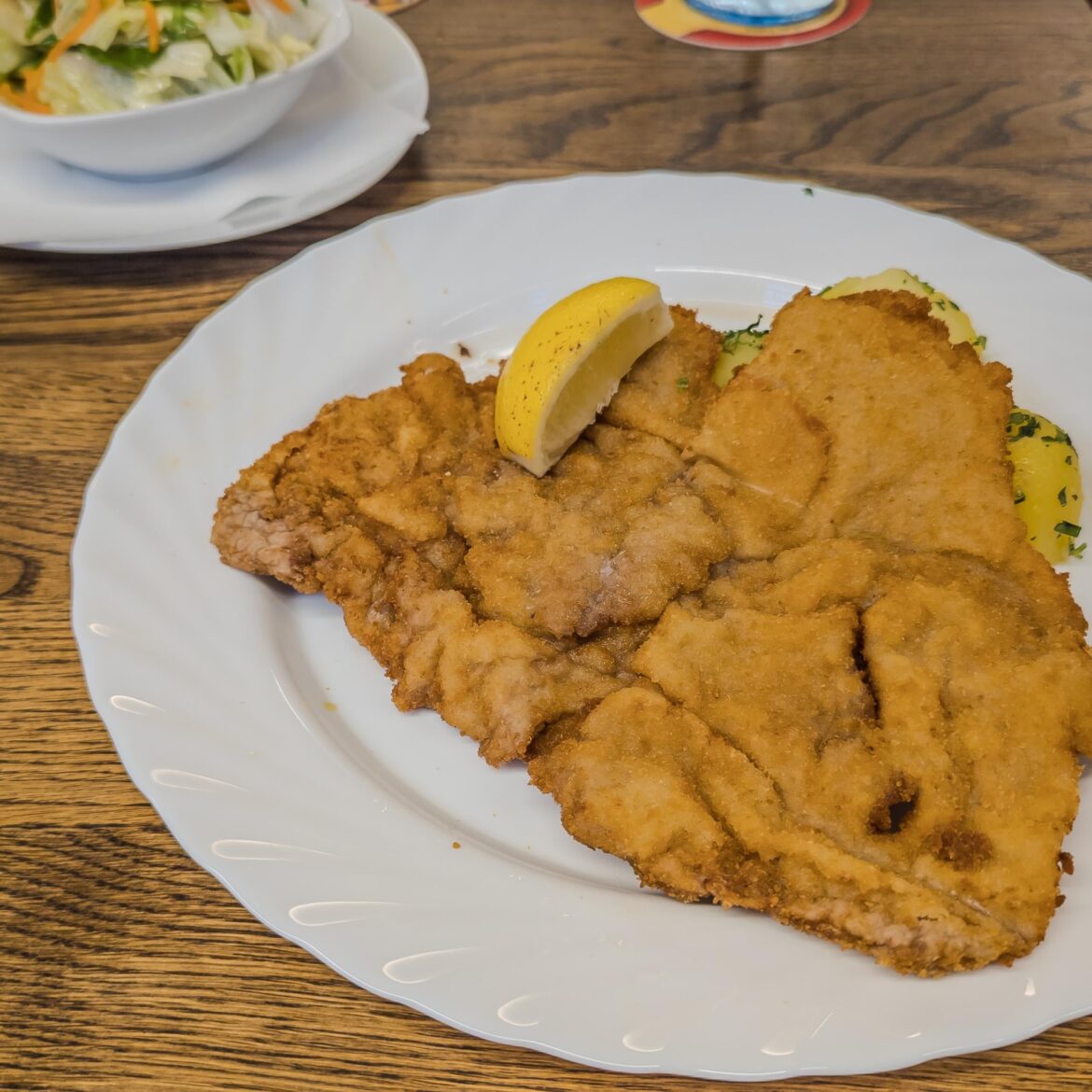 Wiener schnitzel. When they cancel your flight and have to spend the night in Vienna, this is how to compensate the discomfort