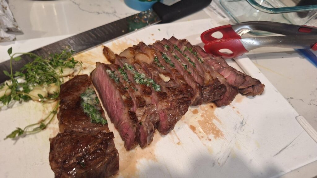 Decided to treat myself for Father's Day with a nearly 1½ pound prime ribeye. Yes I shared with my wife.