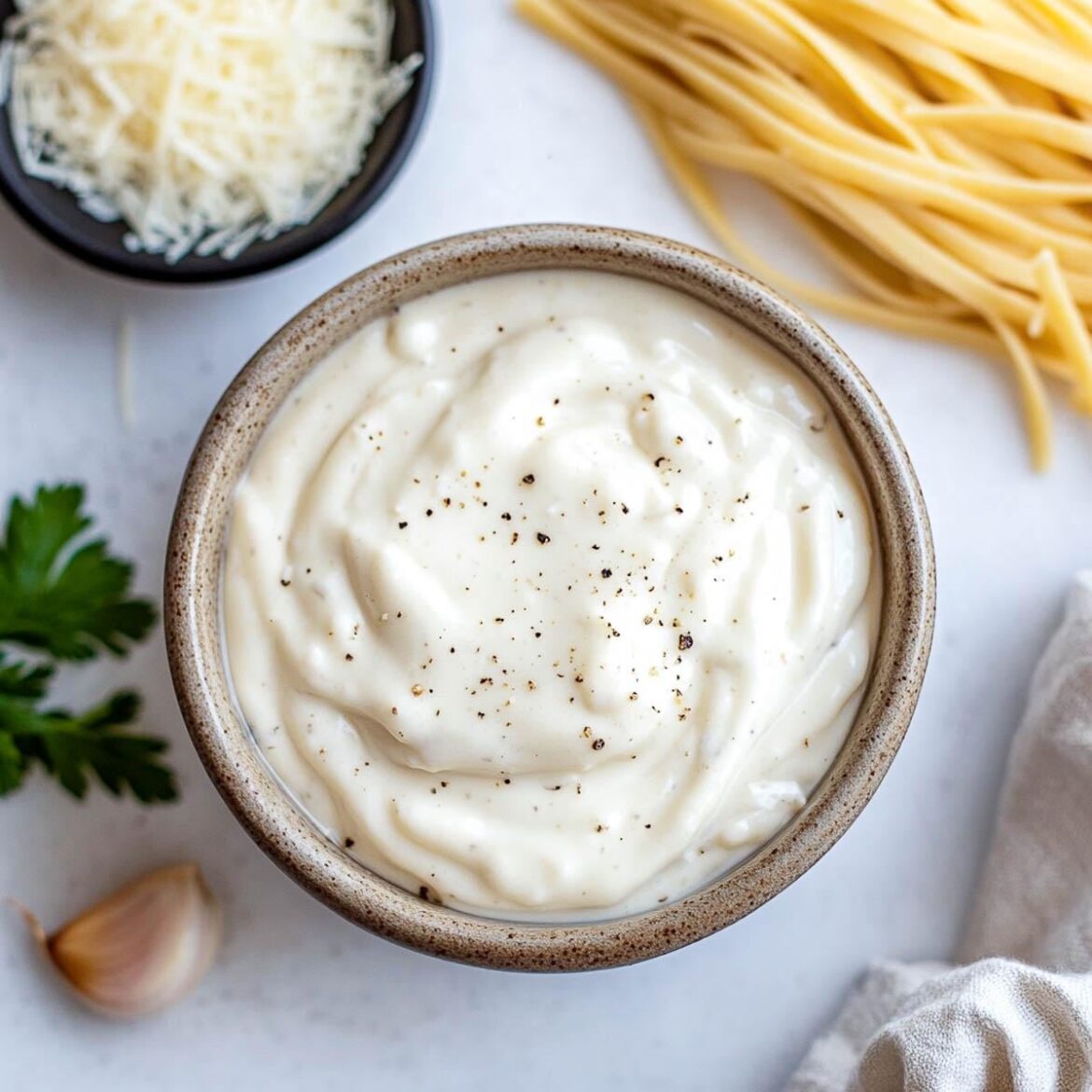 High-protein cottage cheese Alfredo sauce in 10 minutes - No cream or flour