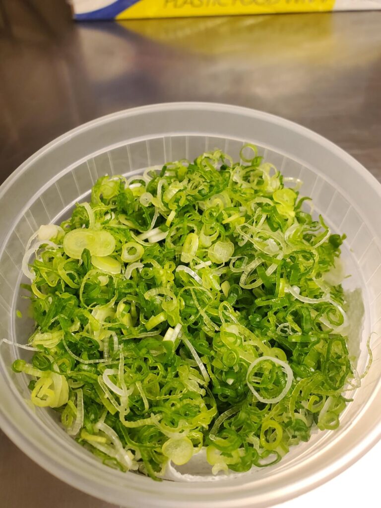 Rate my coworker's green onions.