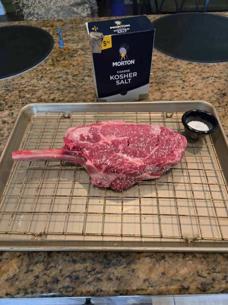 Thank you r/souvide. Tomahawk at 135° for 2.6 hrs.
