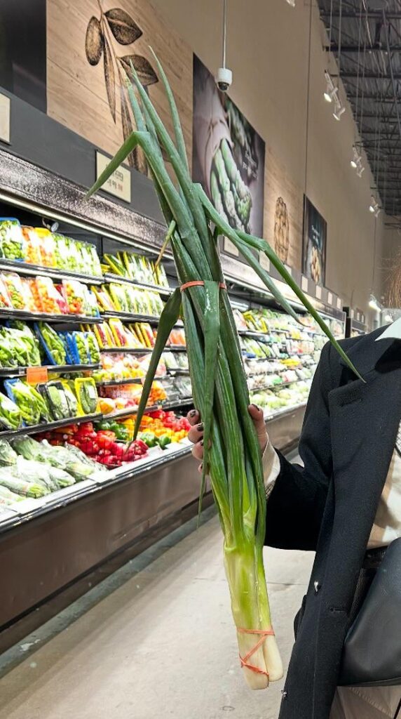 Very large scallions