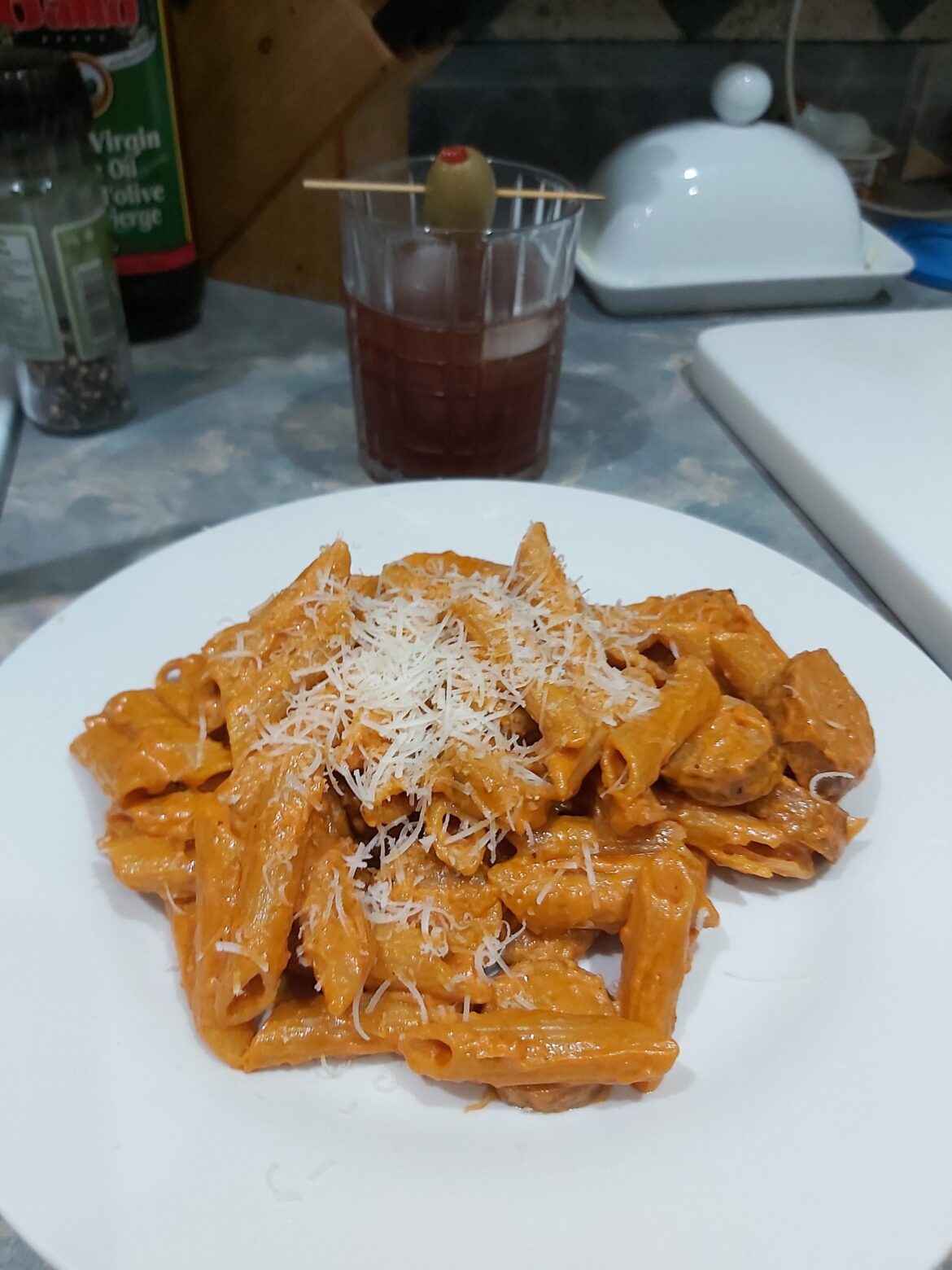 First time making Penne alla vodka(with sausage)