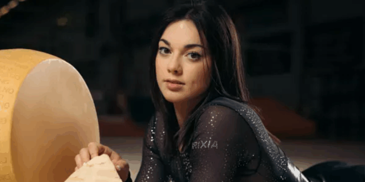 This Italian Gymnast Is Sponsored By Parmesan Cheese And The Internet Is Obsessed This Italian Gymnast Is Sponsored By Parmesan Cheese And The Internet Is Obsessed