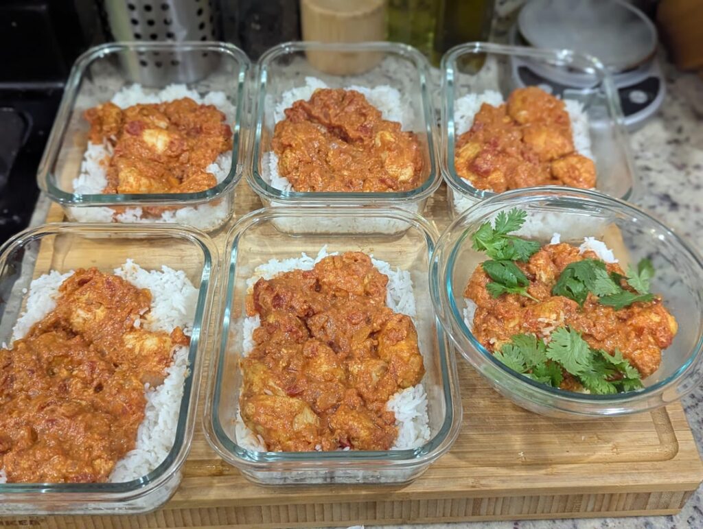 Chicken Tikka Masala with Basmati Rice (~635 kcal)