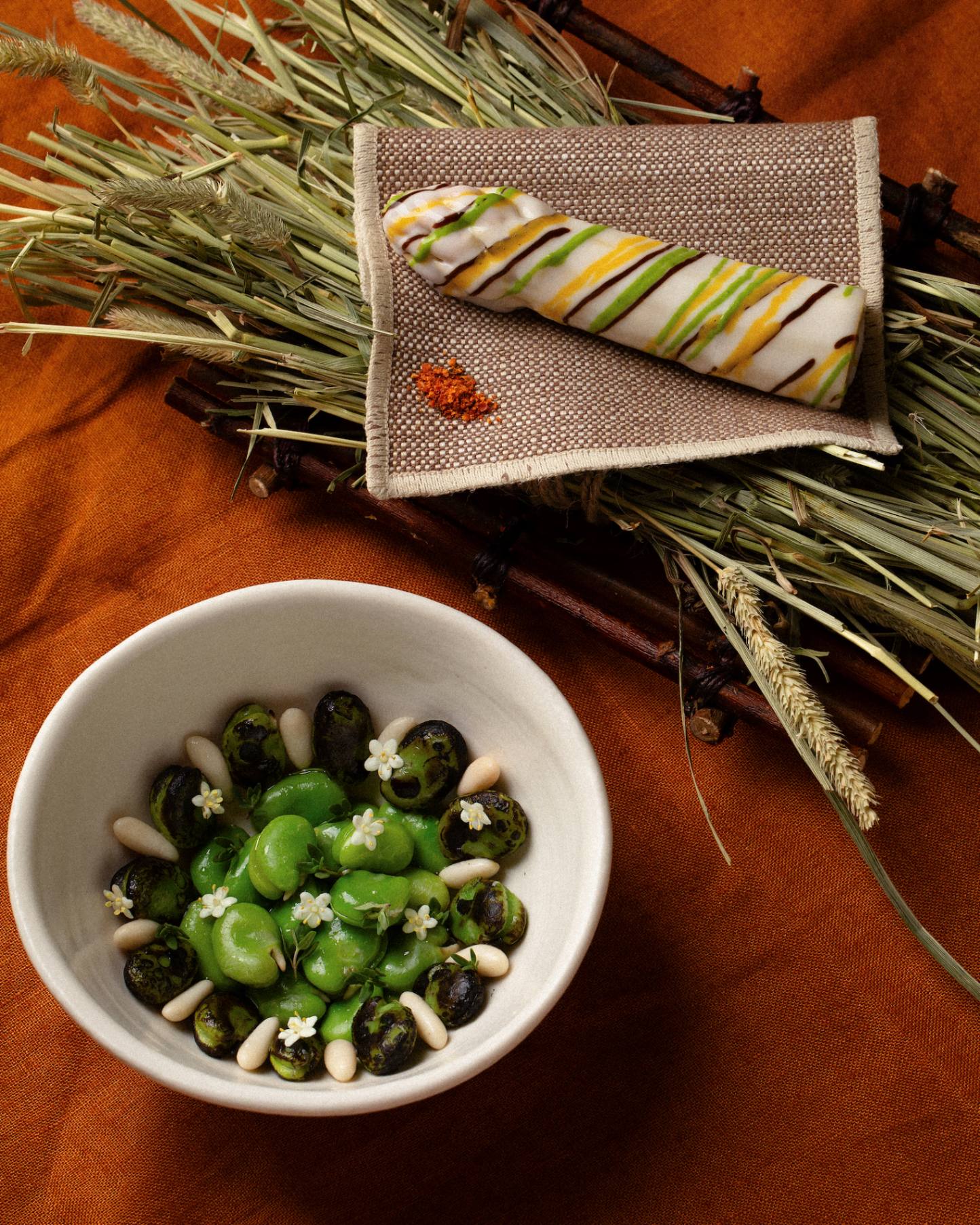 White asparagus and fava beans, a dish on Somma’s new menu, Solterra (Photo: Somma)