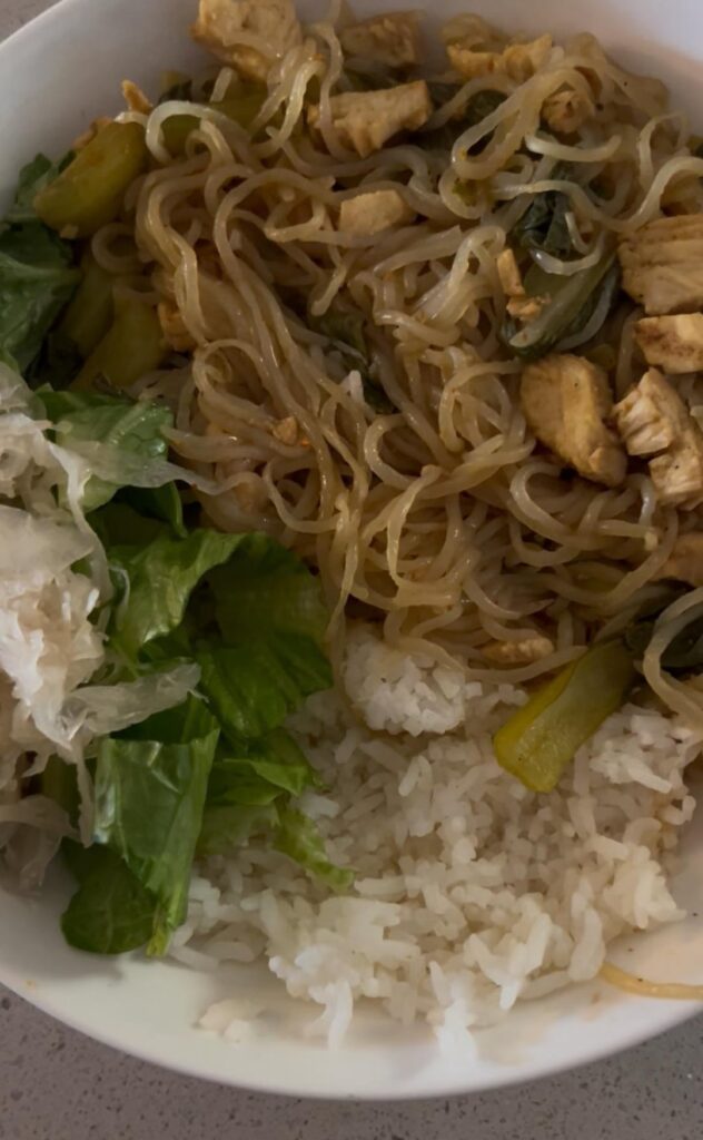 Konjac noodles w/ rice for dinner