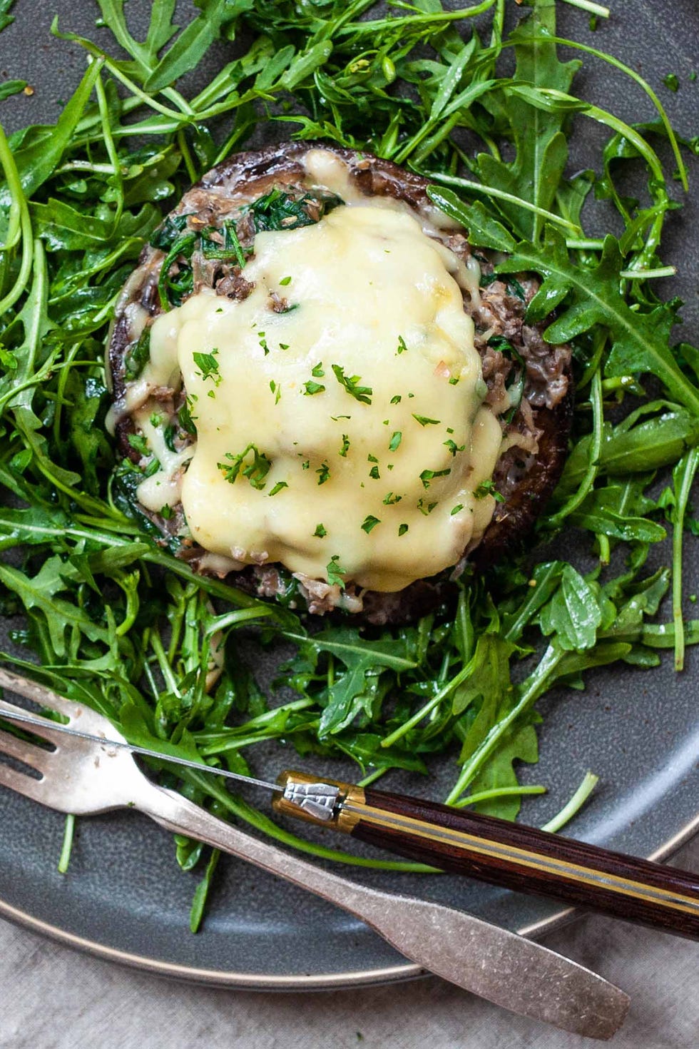 best keto super bowl snacks   stuffed portobello mushrooms