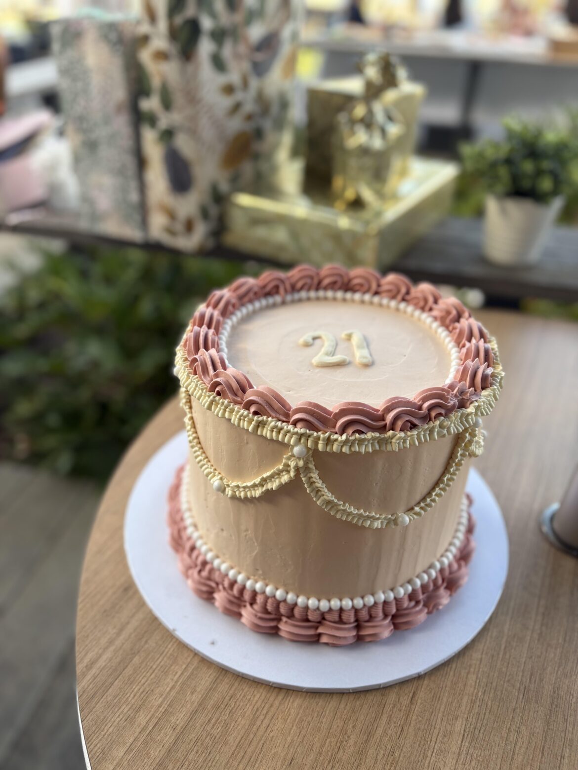 My sister turned 21 so I surprised her with a cake I made