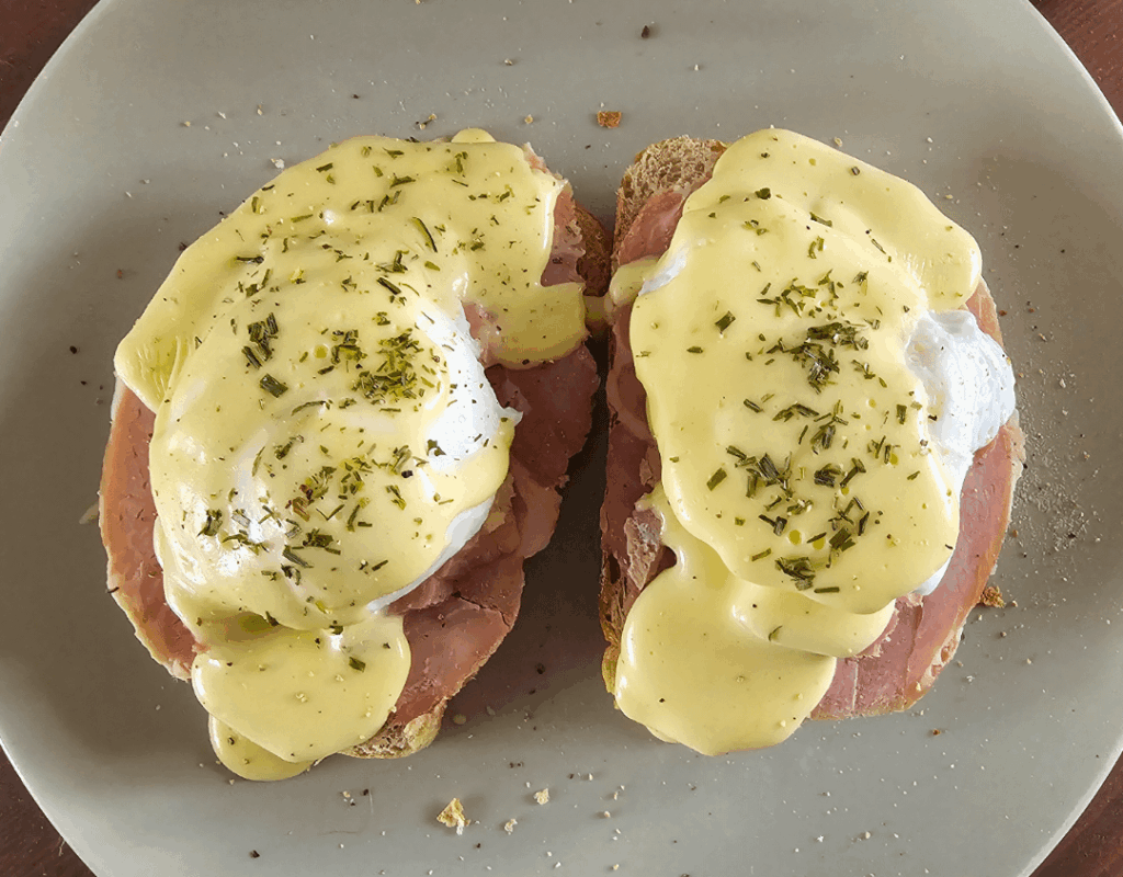 Eggs Benedict - first-time homemade hollandaise sauce
