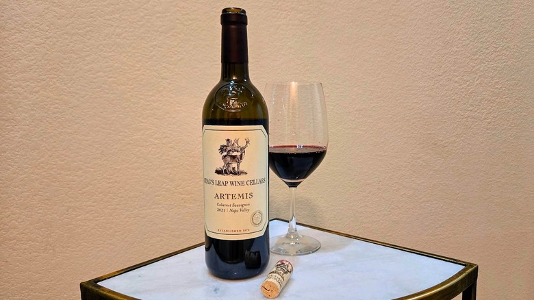 Stag's Leap Wine Cellars Artemis and glass